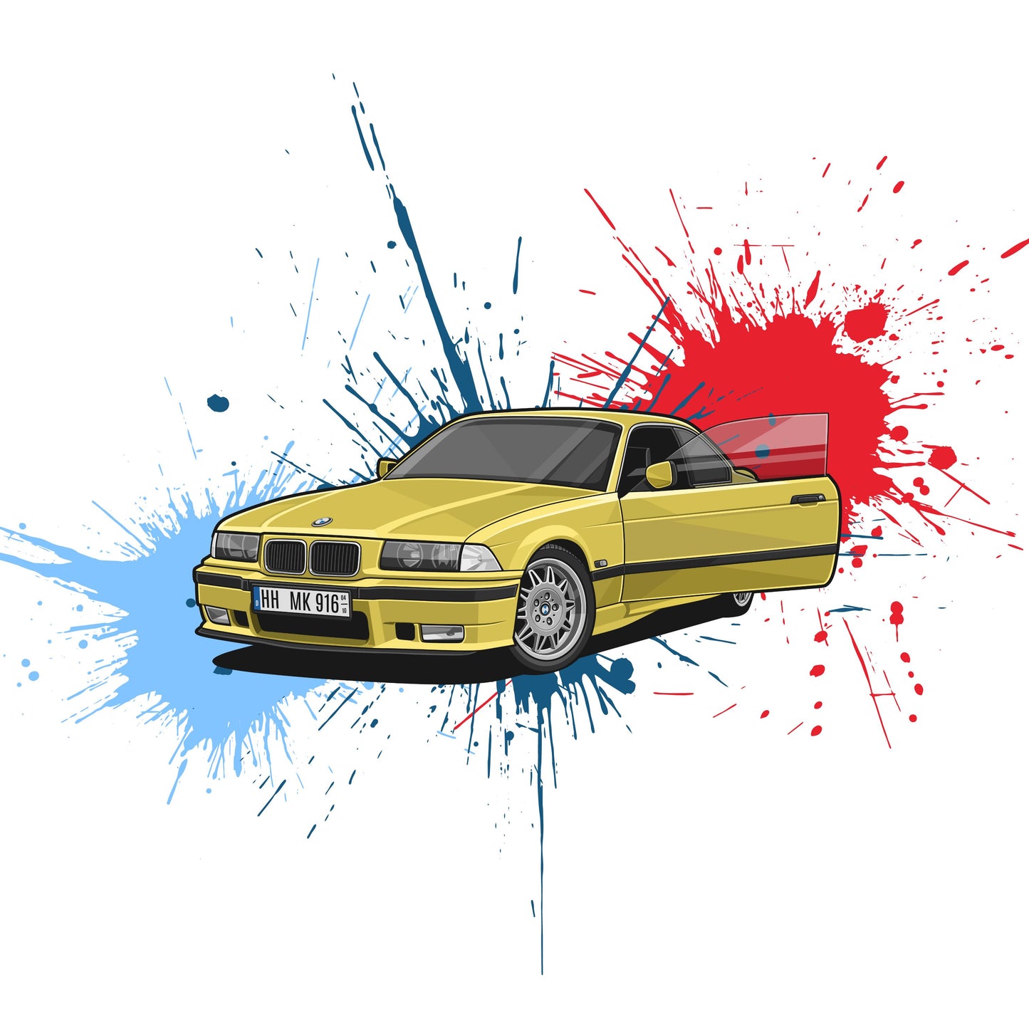 Dein Auto handgezeichnet auf Poster / Leinwand - Bolidenposter