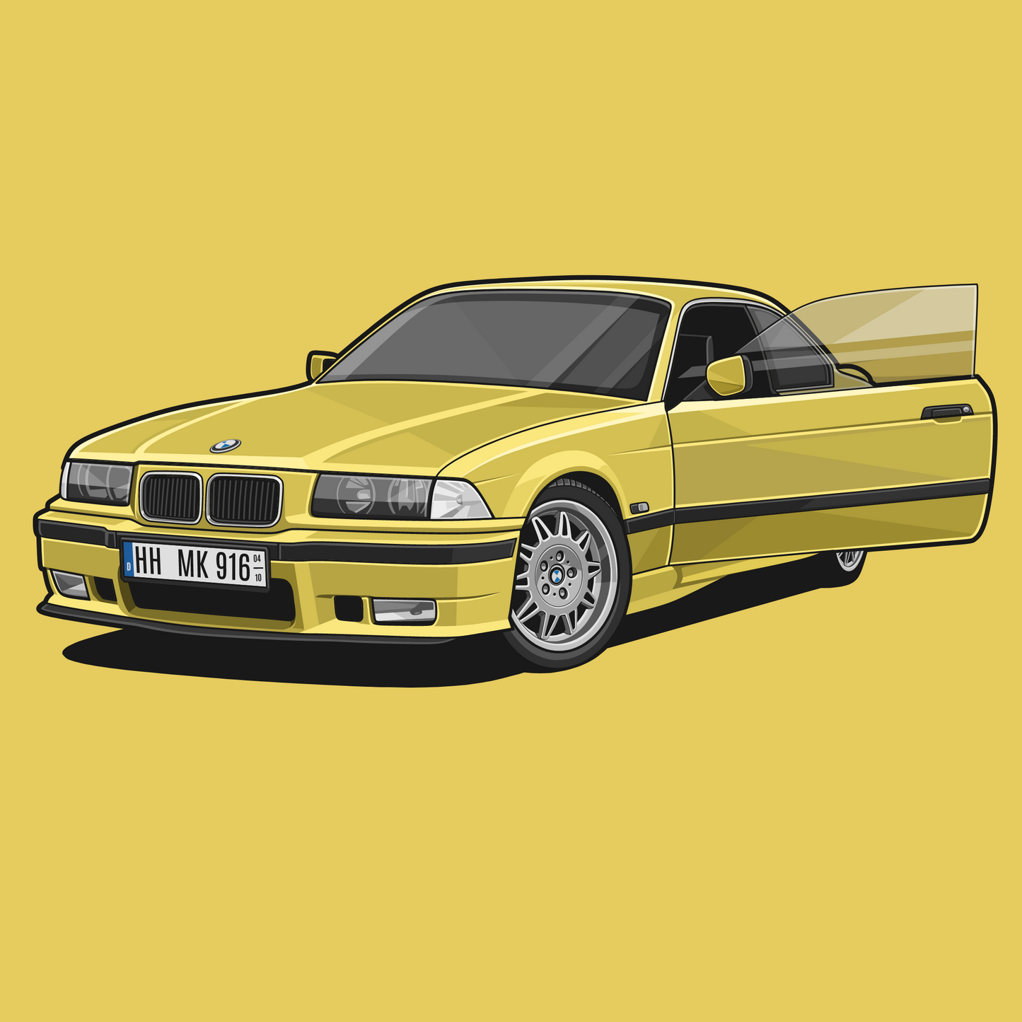 Dein Auto handgezeichnet auf Poster - Bolidenposter