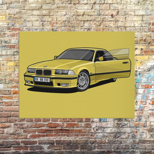 Dein Auto handgezeichnet auf Leinwand - Bolidenposter